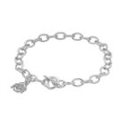 Dayna U Ohio State Buckeyes Sterling Silver Toggle Bracelet, Women's, Size: 8, Grey