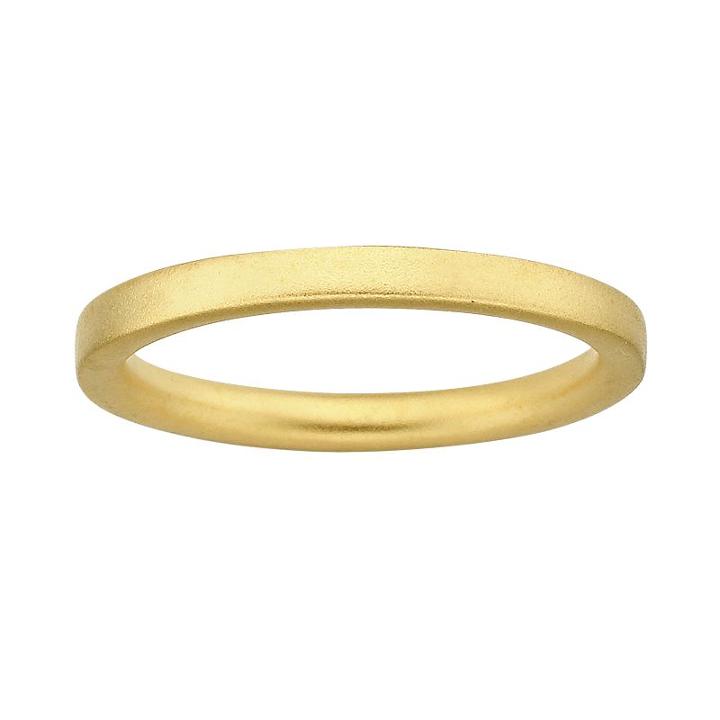 Stacks And Stones 18k Gold Over Silver Satin Finish Stack Ring, Women's, Size: 6, Yellow