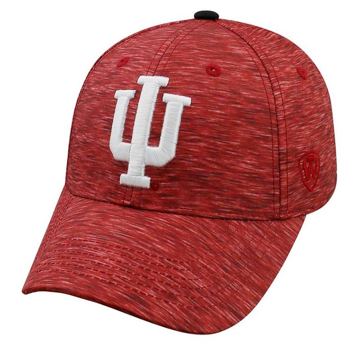 Adult Indiana Hoosiers Warp Speed Adjustable Cap, Men's, Med Red