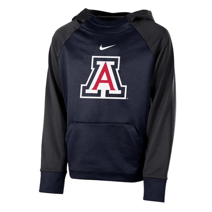 Boys 8-20 Nike Arizona Wildcats Therma-fit Colorblock Hoodie, Size: M 10-12, Blue (navy)