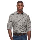 Men's Croft & Barrow&reg; Classic-fit Roll-tab Button-down Shirt, Size: Small, Med Grey
