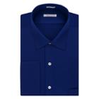 Big & Tall Van Heusen Regular-fit Solid Lux Sateen No-iron Spread-collar Dress Shirt, Men's, Size: 18.5-34/35, Blue (navy)