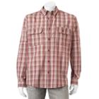 Men's Woolrich Tall Pine Classic-fit Plaid Button-down Shirt, Size: Xl, Dark Red