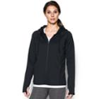 Women's Under Armour Fleece Fz-solid Thumb Hole Zip-up Hoodie, Size: Small, Black