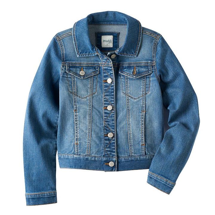 Girls 7-16 & Plus Size Mudd&reg; Core Denim Jacket, Size: 14, Blue Other
