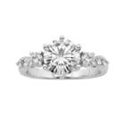 Forever Brilliant Lab-created Moissanite Engagement Ring In 14k White Gold (2 1/5 Carat T.w.), Women's, Size: 6