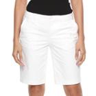 Women's Apt. 9&reg; Modern Fit Bermuda Shorts, Size: 10, White