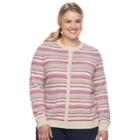 Plus Size Croft & Barrow&reg; Essential Button-front Jersey Cardigan, Women's, Size: 3xl, Lt Beige