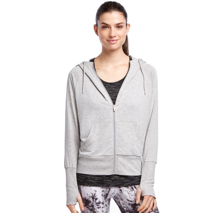 Women's Jockey Sport Motivation Jacket, Size: Small, Grey