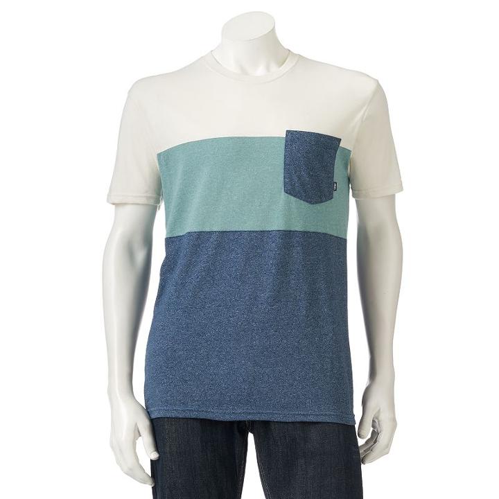 Men's Vans Colorblock Tee, Size: Medium, Dark Blue