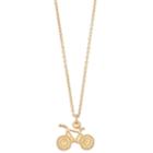 Lc Lauren Conrad Bicycle Pendant Necklace, Women's, Gold