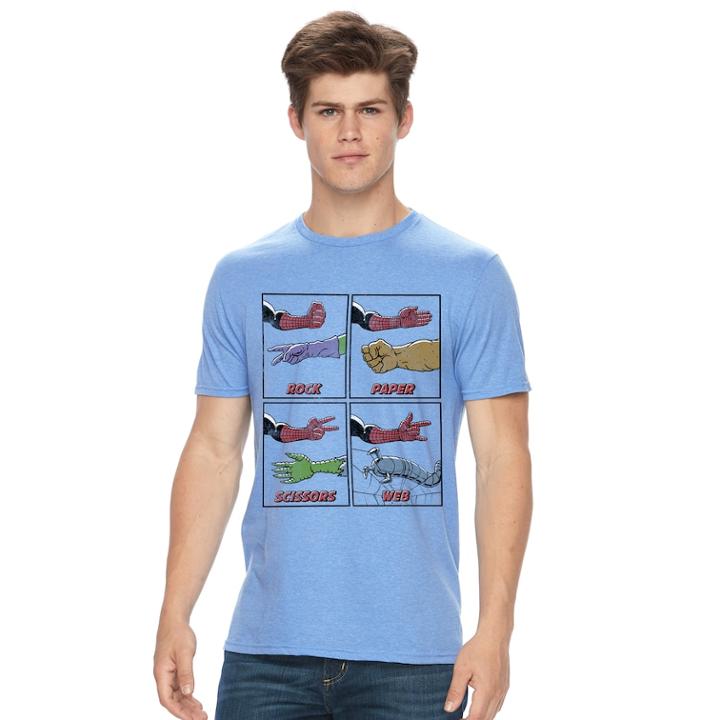 Men's Spider-man Web Tee, Size: Large, Blue