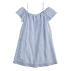Girls 7-16 Fire Off-the-shoulder Lace Swing Dress, Size: Small, Blue