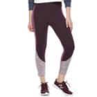 Juniors' So&reg; Colorblock Yoga Capris, Teens, Size: Large, Drk Purple
