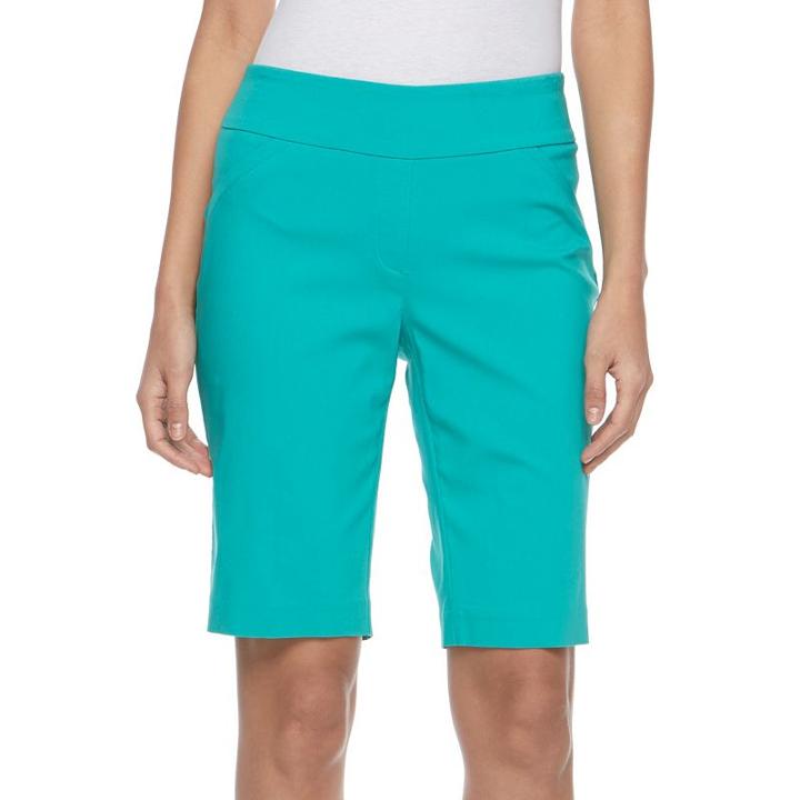 Women's Dana Buchman Pull-on Bermuda Shorts, Size: Xl, Turquoise/blue (turq/aqua)