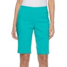Women's Dana Buchman Pull-on Bermuda Shorts, Size: Xl, Turquoise/blue (turq/aqua)