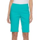 Women's Dana Buchman Pull-on Bermuda Shorts, Size: Xl, Turquoise/blue (turq/aqua)
