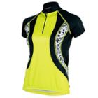 Women's Canari Catelyn Quarter-zip Cycling Jersey, Size: Medium, Yellow
