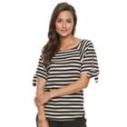 Women's Dana Buchman Tie Sleeve Crepe Top, Size: Xl, Med Beige