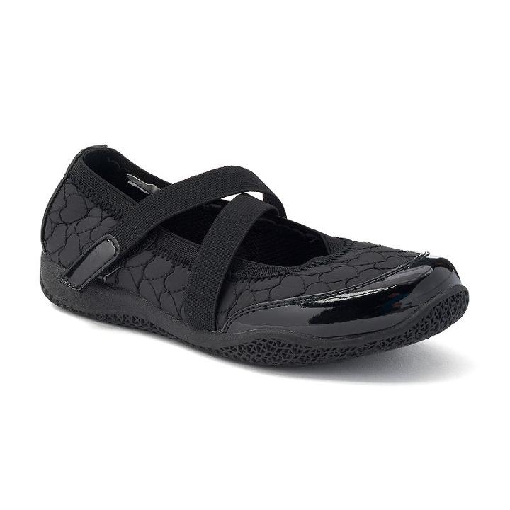 Sonoma Goods For Life&trade; Girls' Quilted Heart Mary Jane Shoes, Girl's, Size: 5, Black