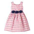 Girls 4-6x Marmellata Classics Striped Dress With Star Rosette Belt, Girl's, Size: 5, Red Other