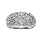 1/2 Carat T.w. Igl Certified Diamond 14k White Gold Art Deco Wedding Ring, Women's, Size: 7