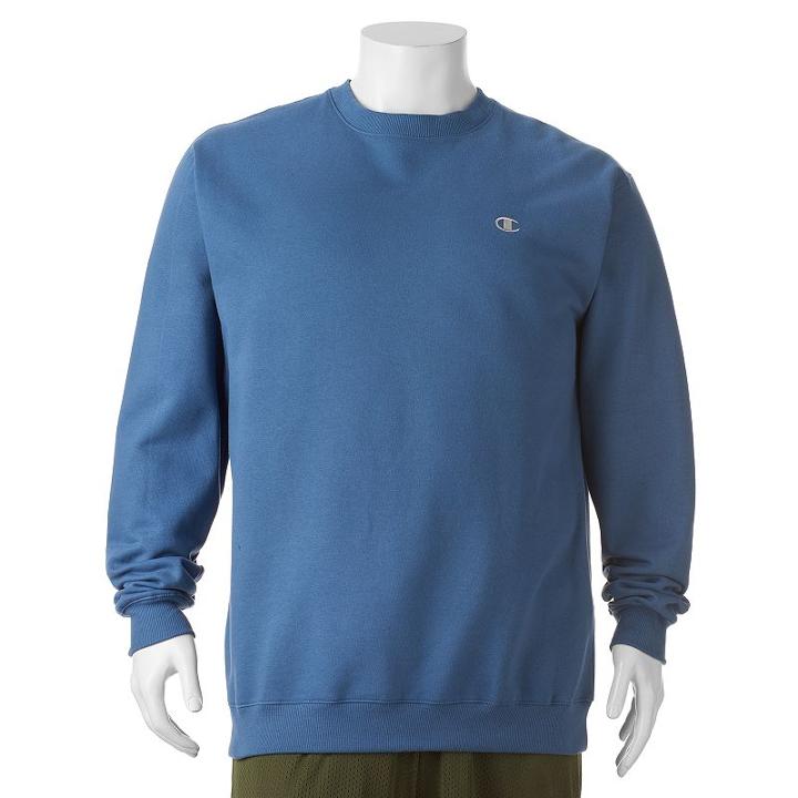 Big & Tall Champion Fleece Crewneck Sweatshirt, Men's, Size: 3xl Tall, Brt Blue
