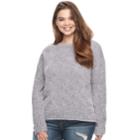 Juniors' Plus Size Mudd&reg; Rolled Hem Chenille Sweater, Teens, Size: 1xl, Med Grey