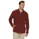 Big & Tall Croft & Barrow&reg; Classic-fit Extra-soft Arctic Fleece Quarter-zip Pullover, Men's, Size: Xxl Tall, Dark Red