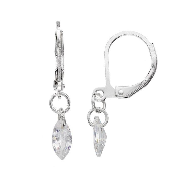 Lc Lauren Conrad Nickel Free Cubic Zirconia Drop Earrings, Women's, Silver