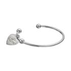 Fiora Stainless Steel Kansas Jayhawks Charm Cuff Bracelet, Women's, Size: 7.5, Grey