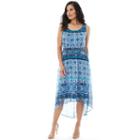 Women's Ab Studio Medallion High-low Maxi Dress, Size: Xlrg Av/rg, Ovrfl Oth