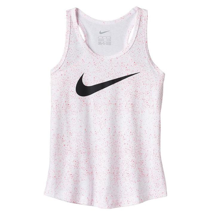 Girls 4-6x Nike Racerback Tank Top, Girl's, Size: 4, White