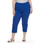 Plus Size Apt. 9&reg; Textured Millennium Capris, Women's, Size: 16 W, Brt Blue