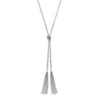 Chaps Knotted Tassel Necklace, Women's, Silver