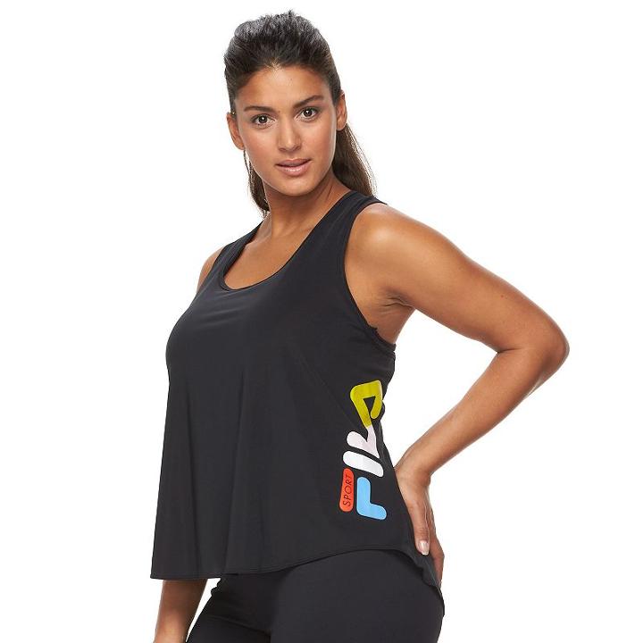 Plus Size Fila Sport&reg; Rainbow Racerback Workout Tank, Women's, Size: 1xl, Black