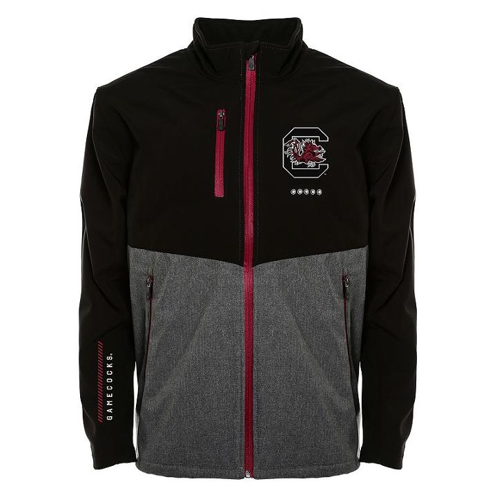 Men's Franchise Club South Carolina Gamecocks Fusion Softshell Jacket, Size: Xxl, Black