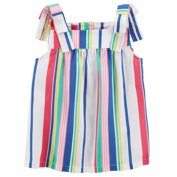 Girls 4-8 Carter's Shoulder Tie Poplin Tank Top, Size: 4-5, Blue (wash)