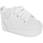 Baby Wee Kids White High-top Lace Up Crib Shoes, Infant Unisex, Size: 0