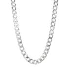 Sterling Silver Curb Chain Necklace -24-in. - Men, Size: 24, Grey