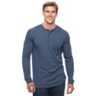 Big & Tall Sonoma Goods For Life&trade; Slim-fit Thermal Performance Henley, Men's, Size: Xl Tall, Dark Blue