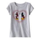 Disney's Mickey & Minnie Mouse Girls 4-7 Rhinestone Tee By Jumping Beans&reg;, Girl's, Size: 6x, Light Grey