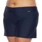 Plus Size Zeroxposur Solid Swim Shorts, Women's, Size: 16 W, Blue Other
