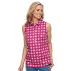 Women's Croft & Barrow&reg; Wrinkle-resistant Sleeveless Shirt, Size: Small, Med Pink