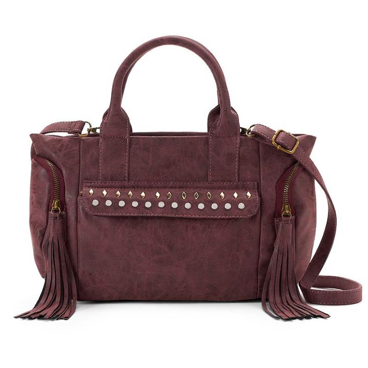 Olivia Miller Vivia Studded Satchel, Women's, Dark Red
