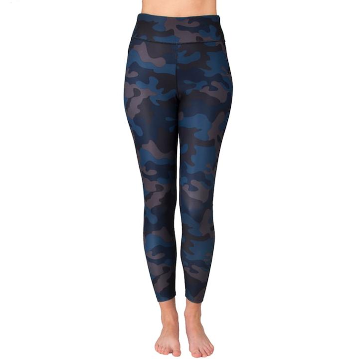 Women's Spalding Camo Print High-waisted Leggings, Size: Large, Green