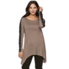 Women's Apt. 9&reg; Handkerchief Hem Tunic, Size: Small, Dark Beige