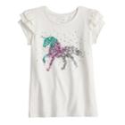 Girls 4-12 Sonoma Goods For Life&trade; Embellished Flutter Tee, Size: 6x, White