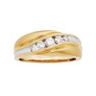 Men's 14k Gold Igl Certified 1/2 Carat T.w. Diamond Wedding Band, Size: 12.50, White