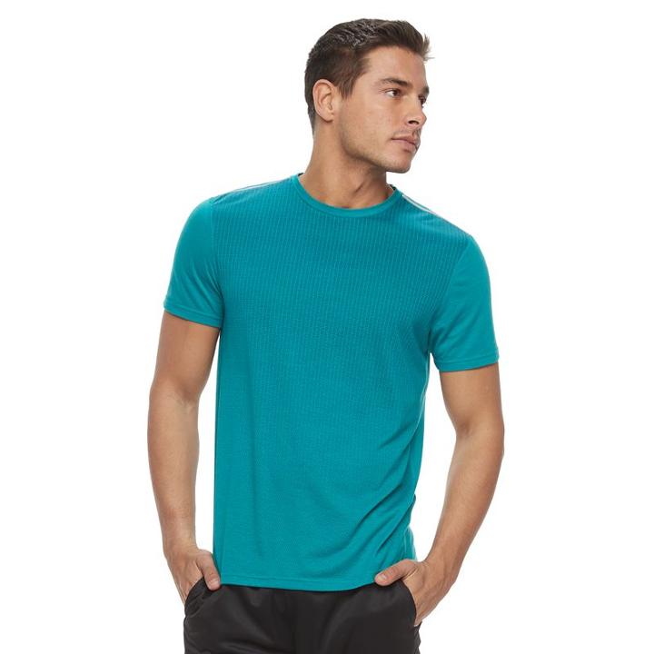 Men's Tek Gear&reg; Athletic Tee, Size: Medium, Turquoise/blue (turq/aqua)